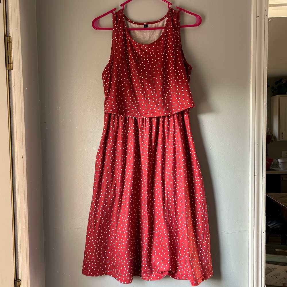Red dots Nursing Sundress